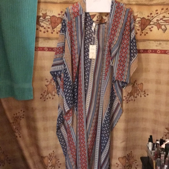 Net women’s new long kimono size large - Picture 7 of 12